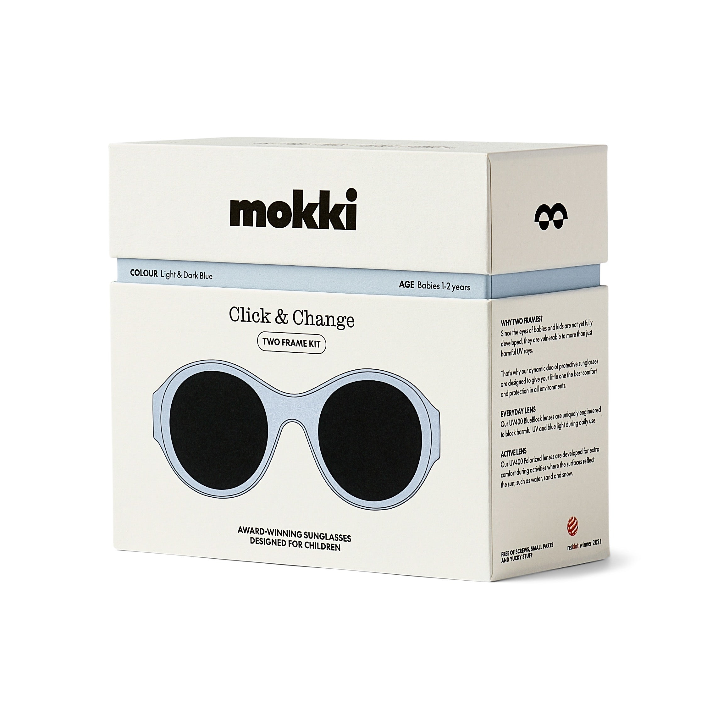 Mokki Click & Change box in the color blue