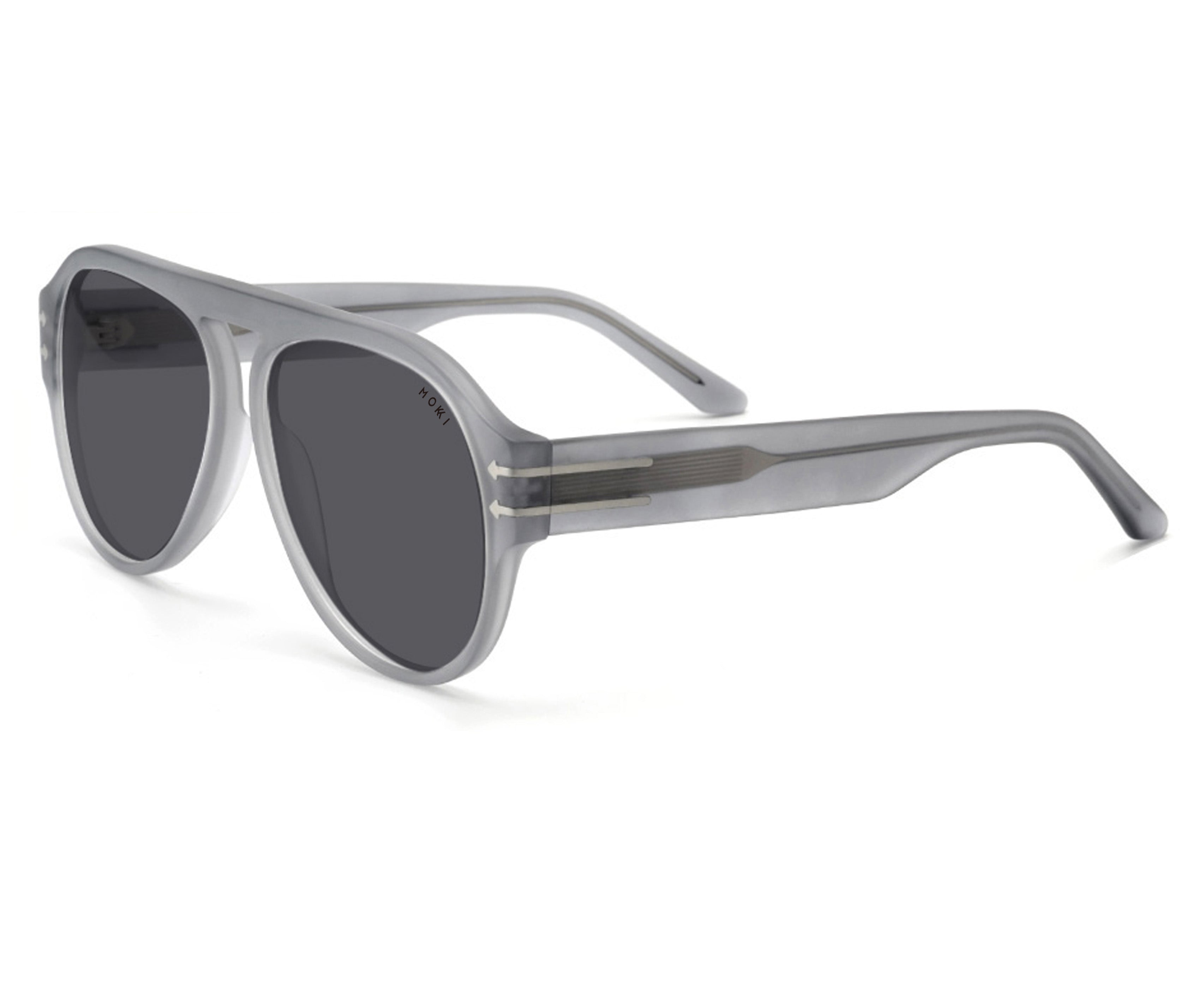 Mokki Bold Aviator sunglasses in grey