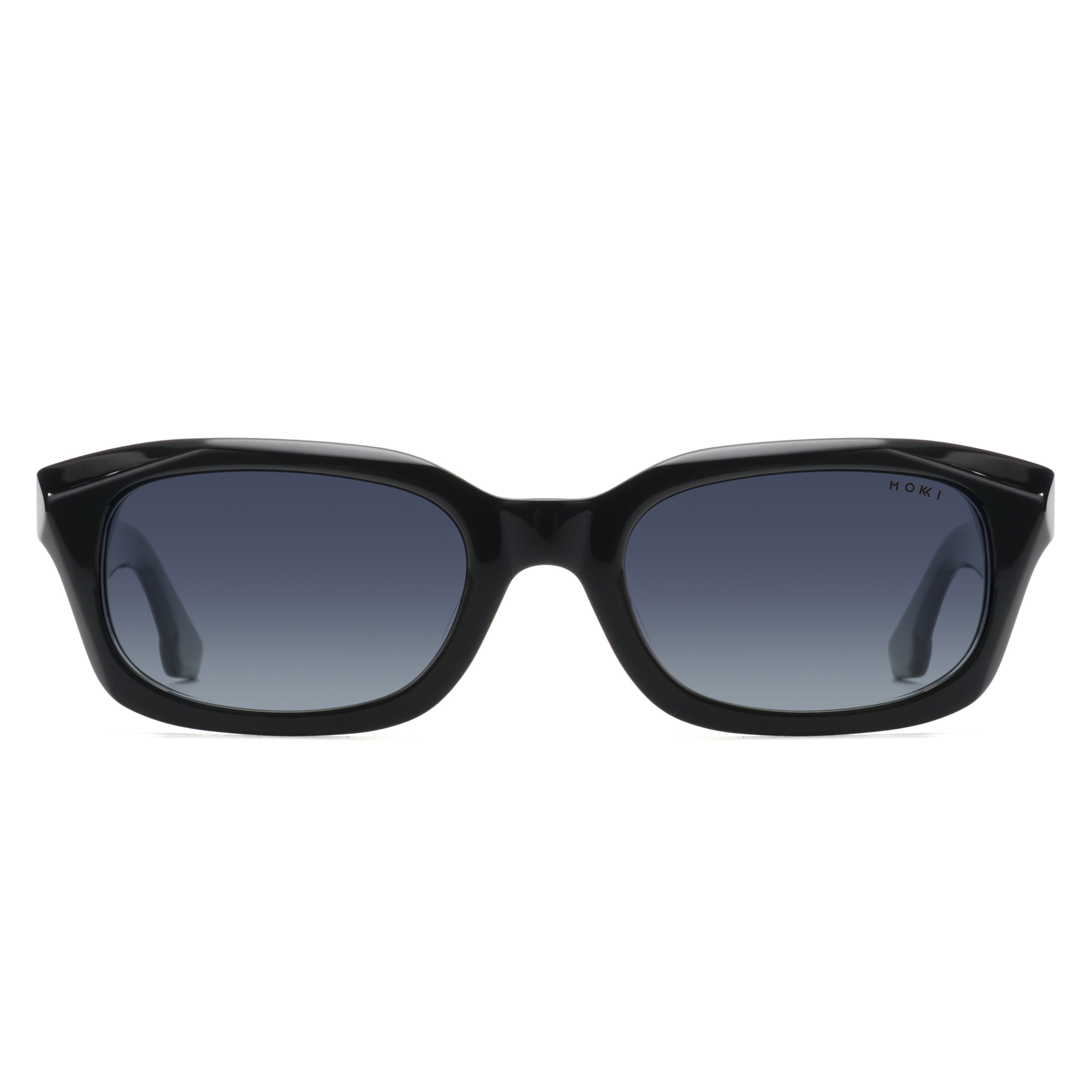 Mokki Slim Ovals sunglasses in black