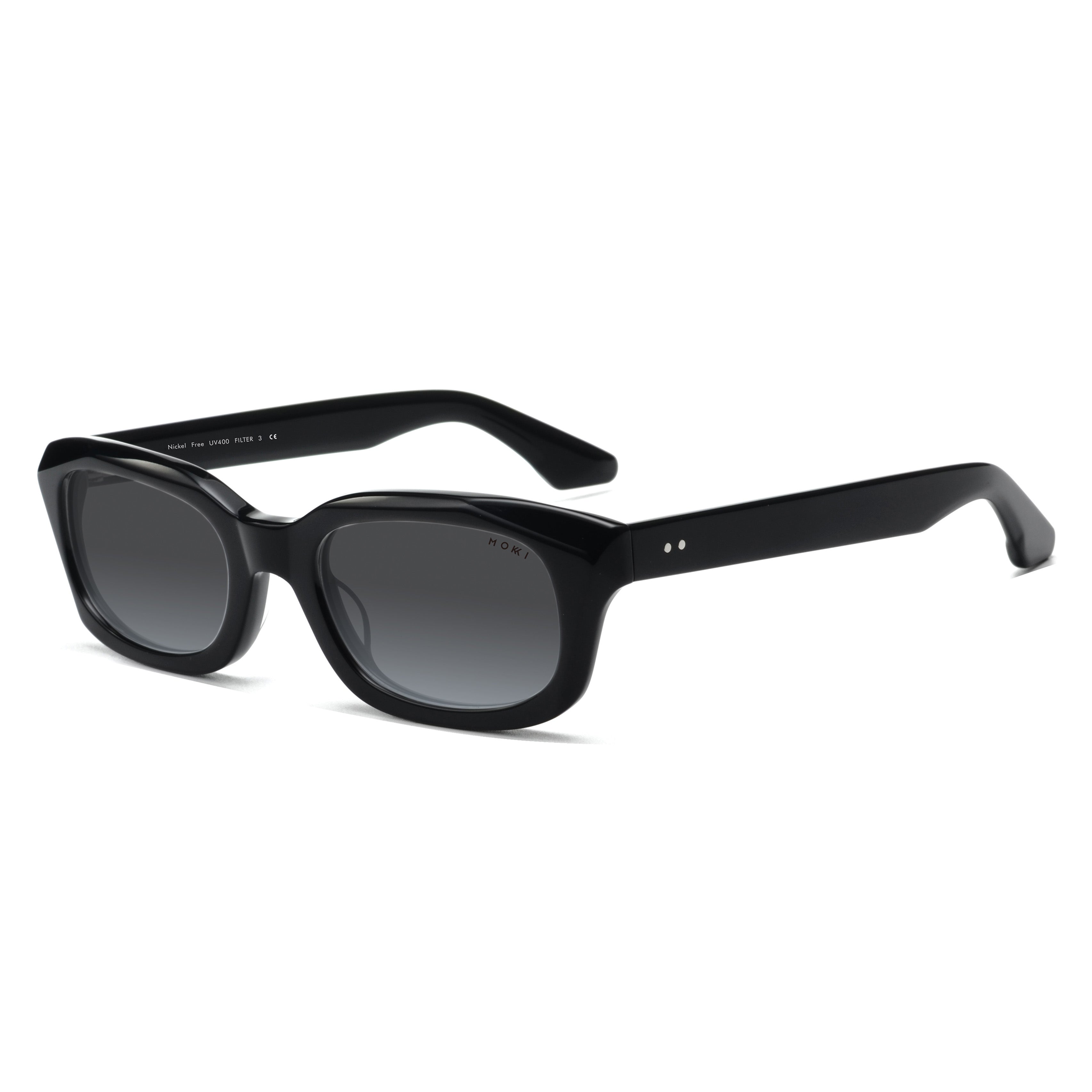Mokki Slim Ovals sunglasses in black