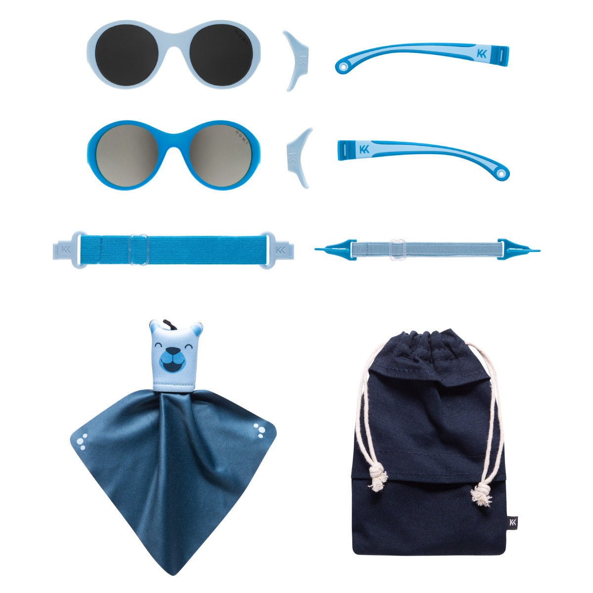 Click & Change sunglasses for kids in blue
