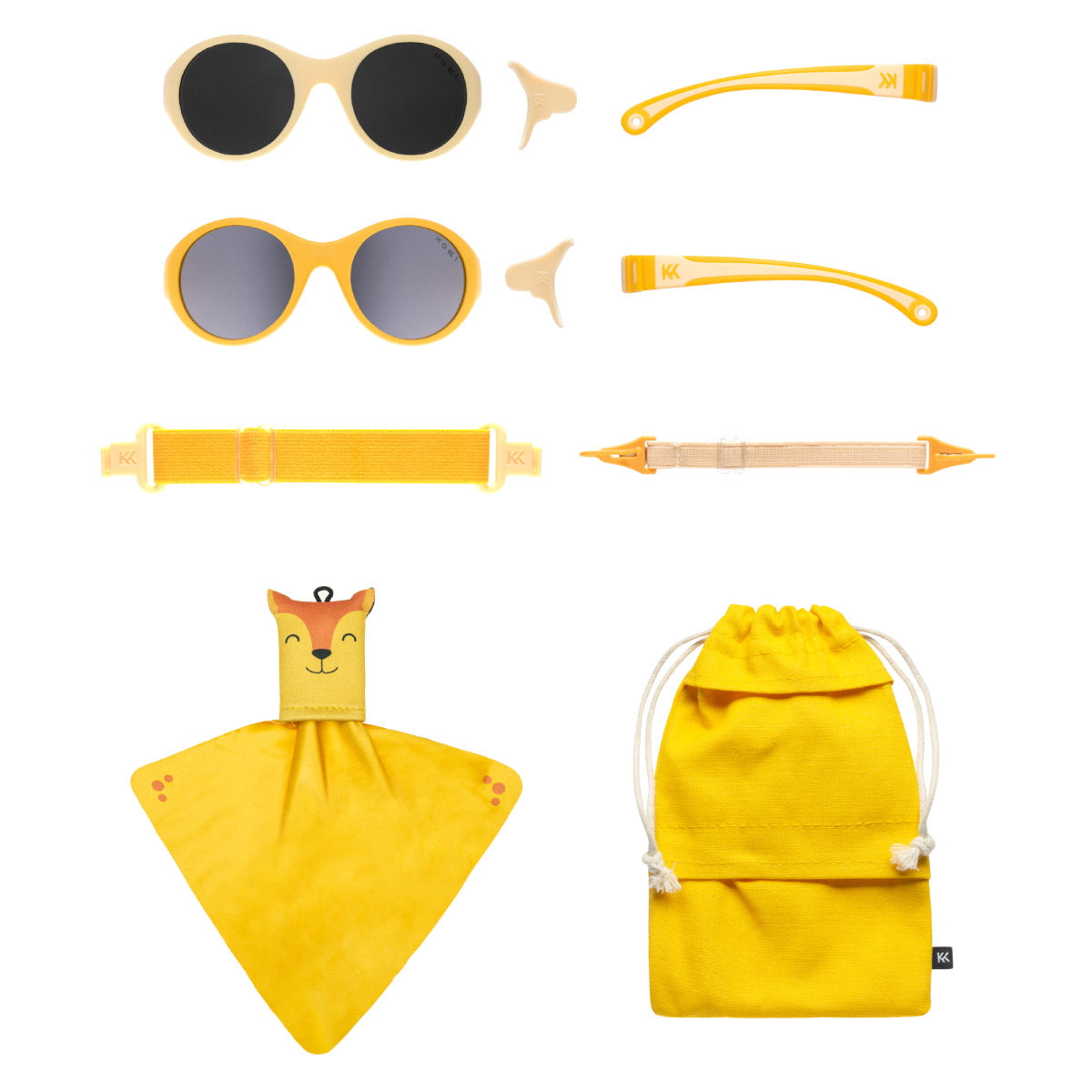 Click & Change sunglasses for kids in yellow
