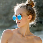 Woman wearing Mokki sunglasses