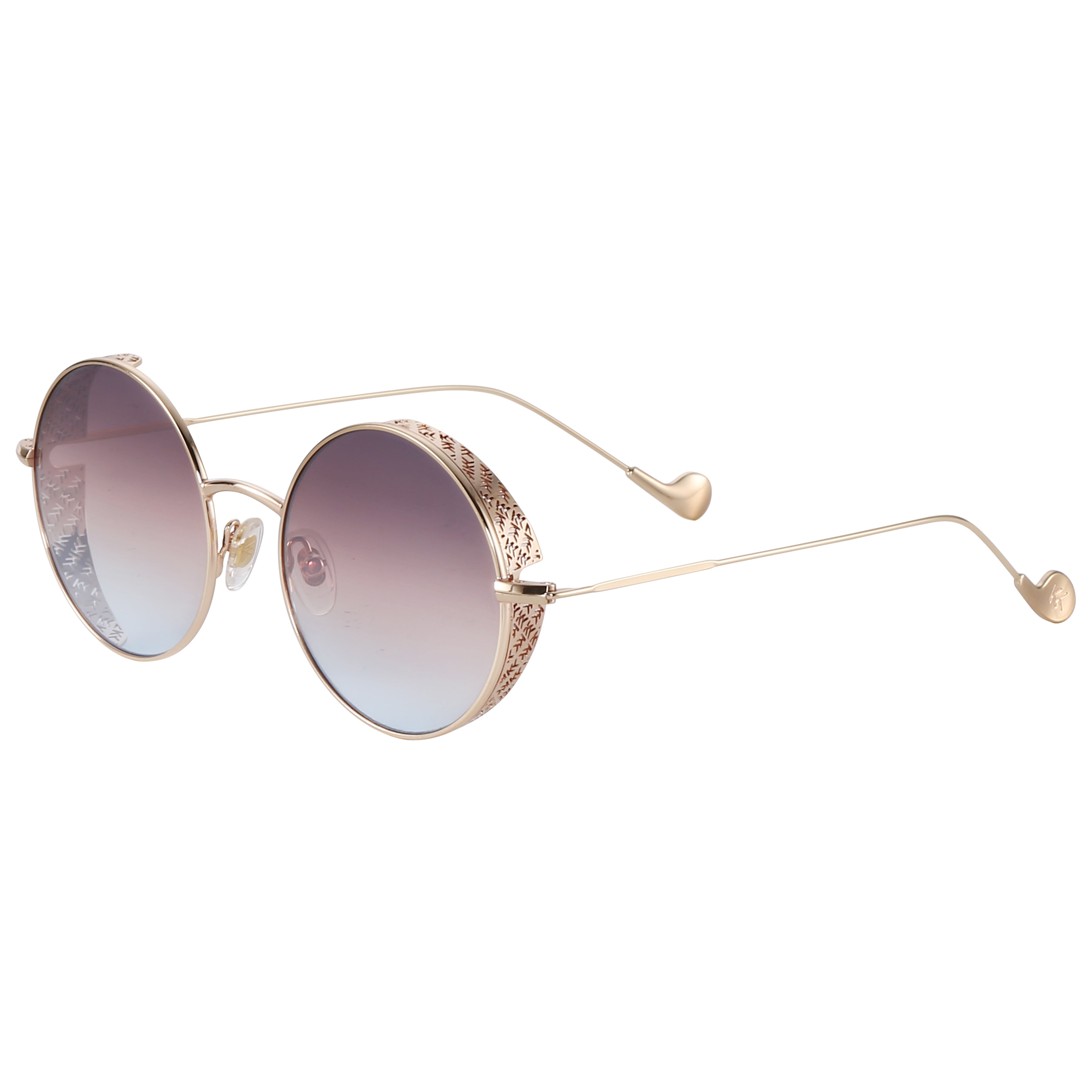 Mokki Round 18k Gold-plated sunglasses