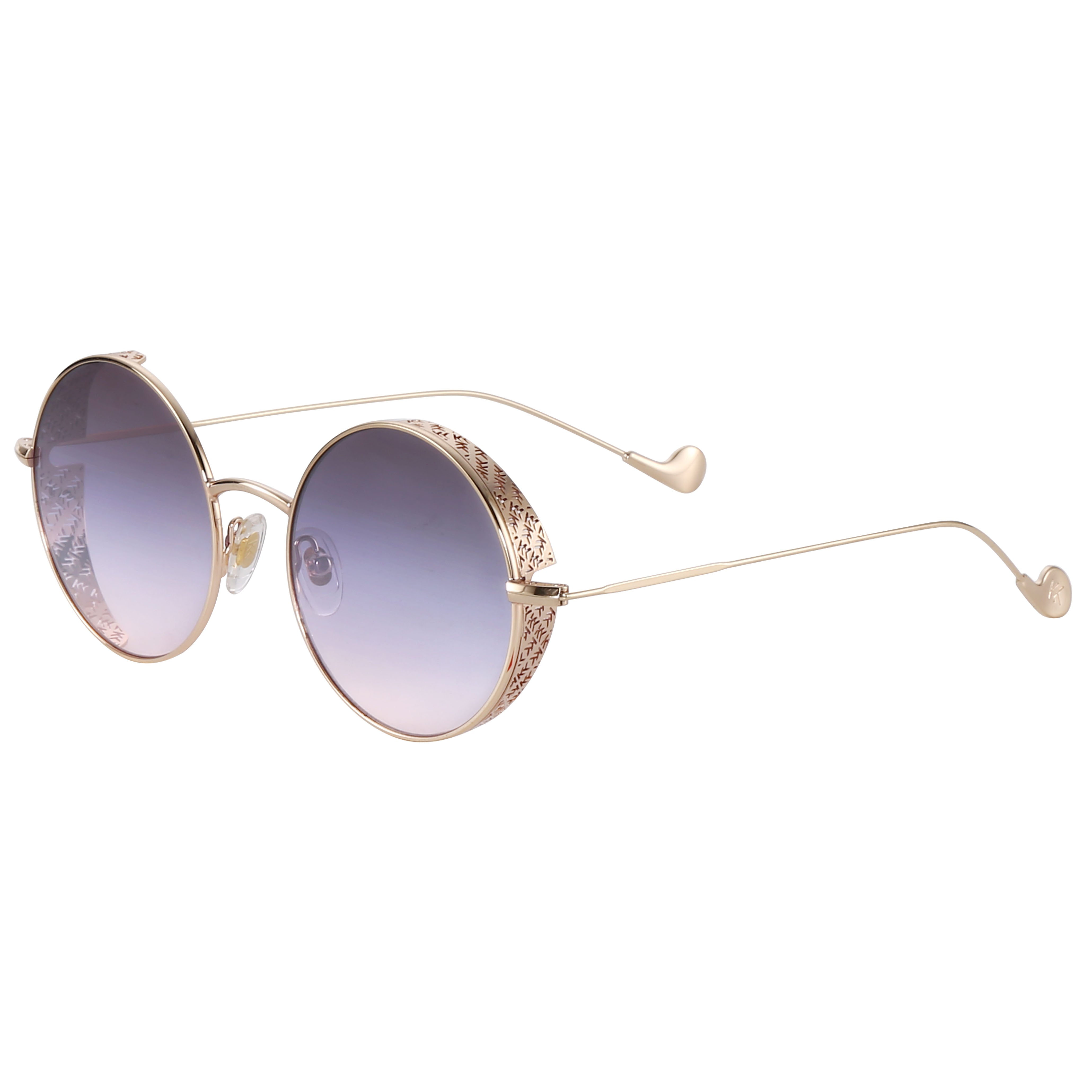 Mokki Round 18k Gold-plated sunglasses