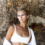 Woman wearing Mokki sunglasses