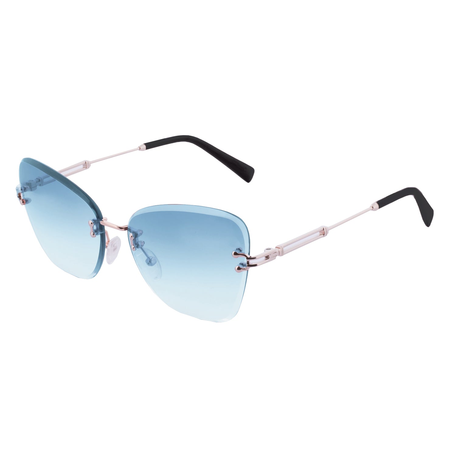 Mokki 90s Butterfly-solbriller i blå