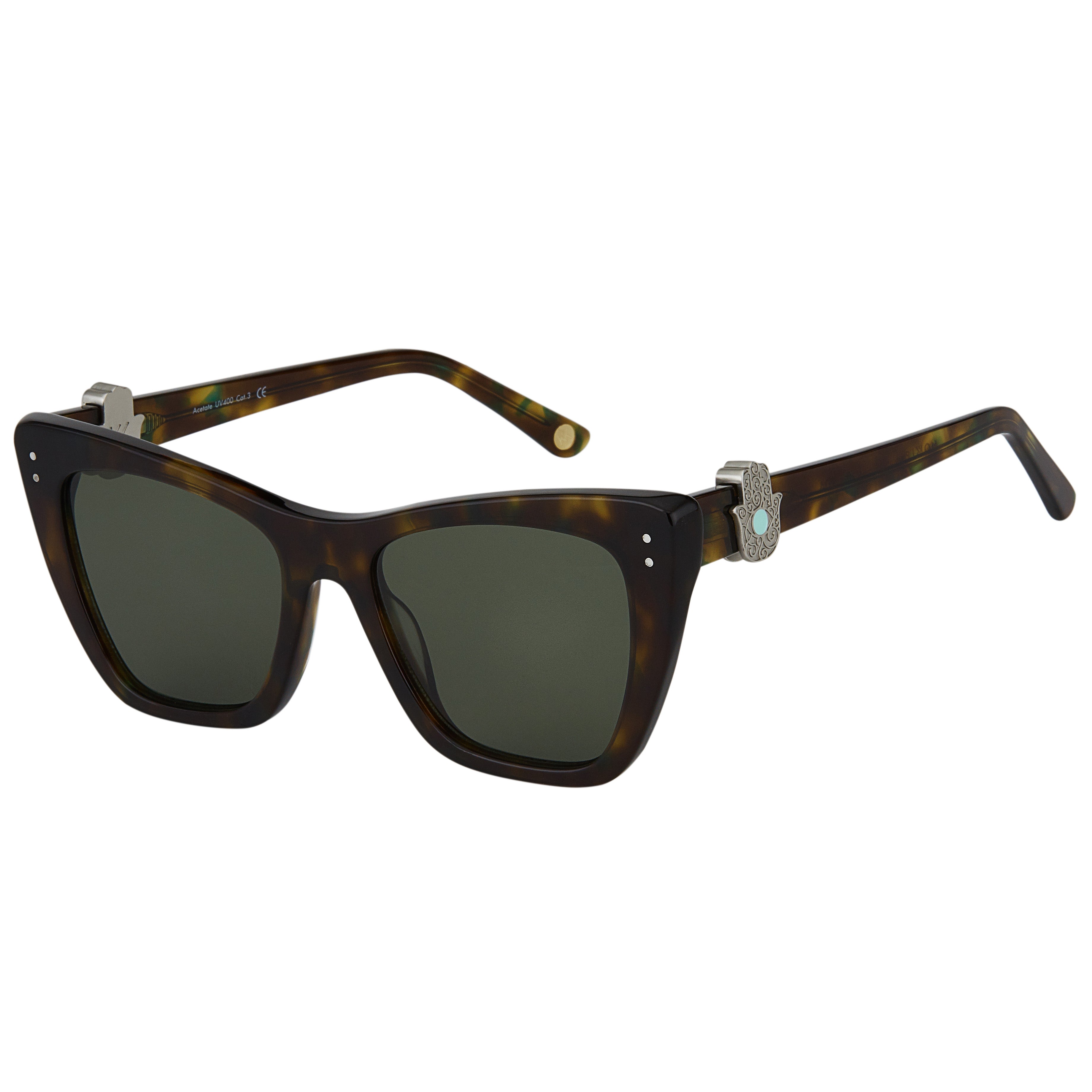 Mokki Hamsa Cat-Eye sunglasses in green