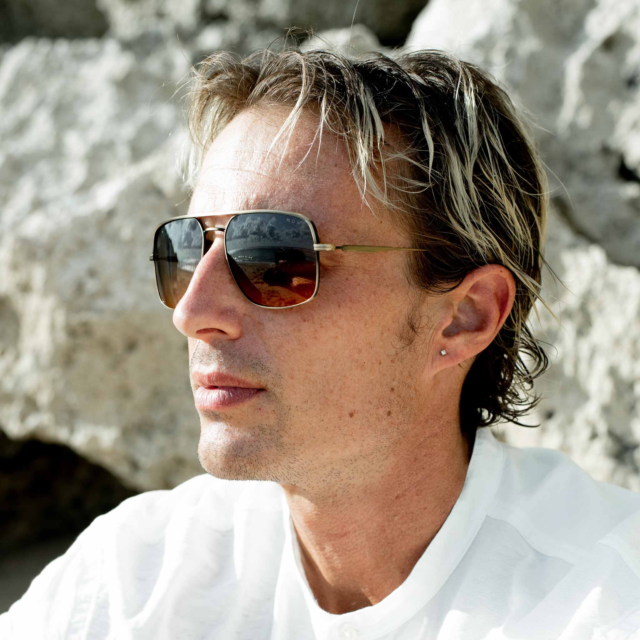 Man wearing Mokki sunglasses