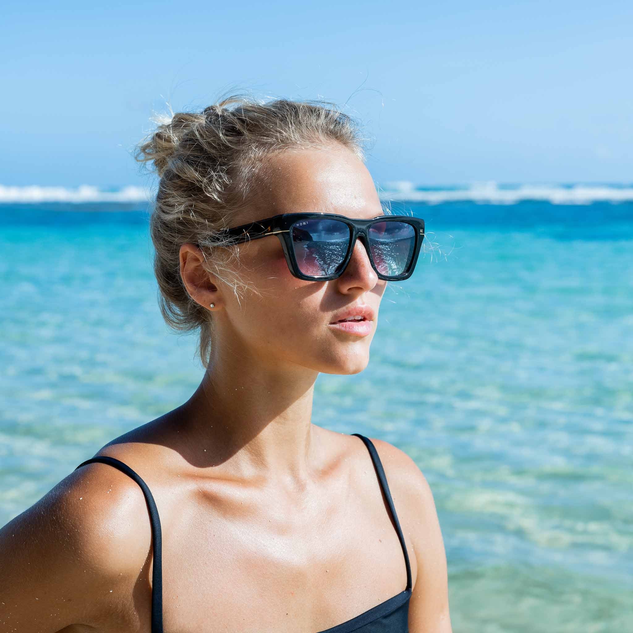 Woman wearing Mokki sunglasses