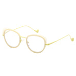 Mokki Gentle Cat-Eye sunglasses for women in yellow from the side