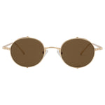 Mokki Round Explorer-solbriller i gull
