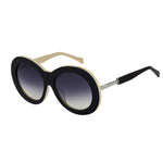 Mokki Chunky & Round-solbriller i krem