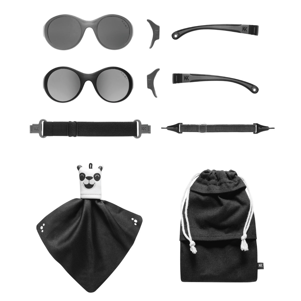 Mokki Click & Change Sunglasses for kids and baby in black 0-2